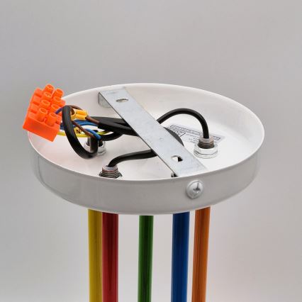 Candeeiro integrado MATYLDA 5xE27/60W/230V colorido