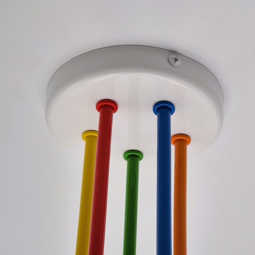 Candeeiro integrado MATYLDA 5xE27/60W/230V colorido