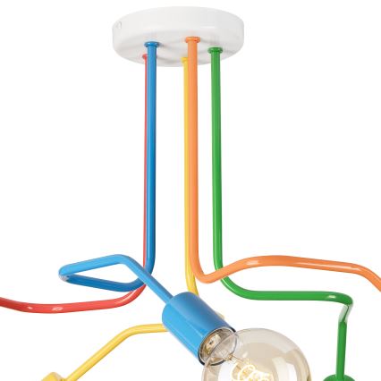 Candeeiro integrado MATYLDA 5xE27/60W/230V colorido