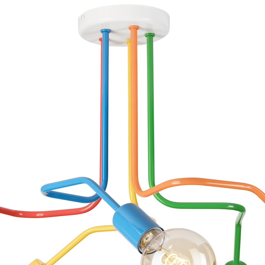 Candeeiro integrado MATYLDA 5xE27/60W/230V colorido
