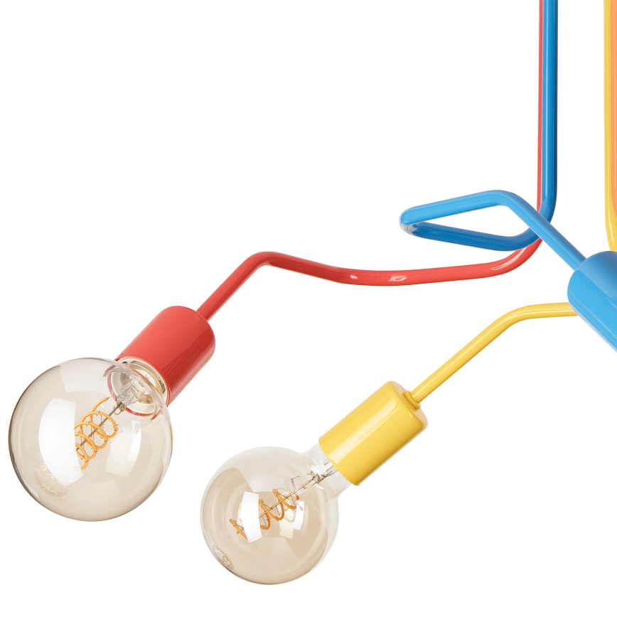 Candeeiro integrado MATYLDA 5xE27/60W/230V colorido