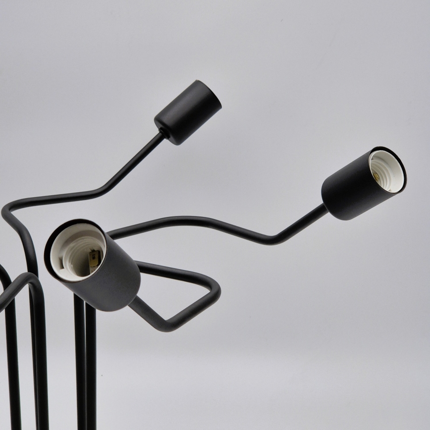 Candeeiro integrado MATYLDA 5xE27/60W/230V preto