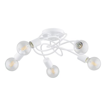 Candeeiro integrado MAXIS 5xE27/15W/230V branco