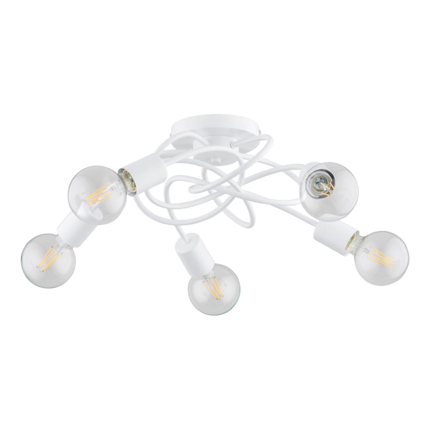 Candeeiro integrado MAXIS 5xE27/15W/230V branco