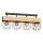 Candeeiro integrado MENTON 4xE27/15W/230V preto/castanho/carvalho