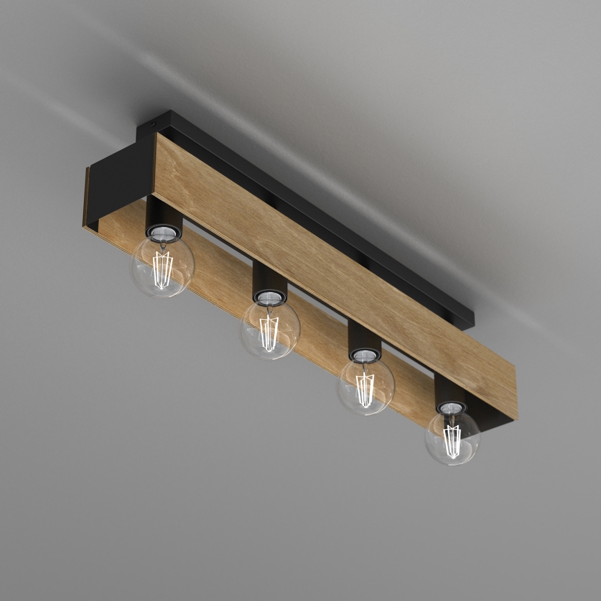 Candeeiro integrado MILUZA 4xE27/15W/230V