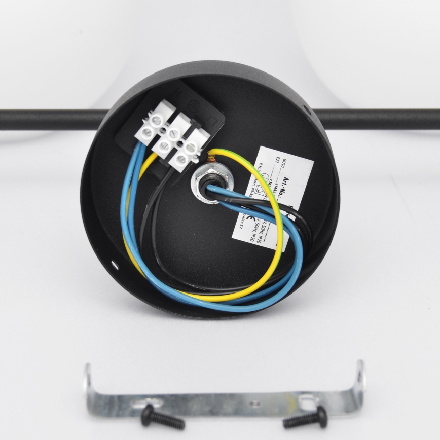 Candeeiro integrado MOON 2xE27/15W/230V preto