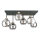 Candeeiro integrado NESSA 6xE27/60W/230V preto/dourado/transparente