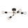 Candeeiro integrado OTELLO 4xE27/15W/230V preto/bege