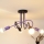 Candeeiro integrado OXFORD 4xE27/15W/230V preto/roxo