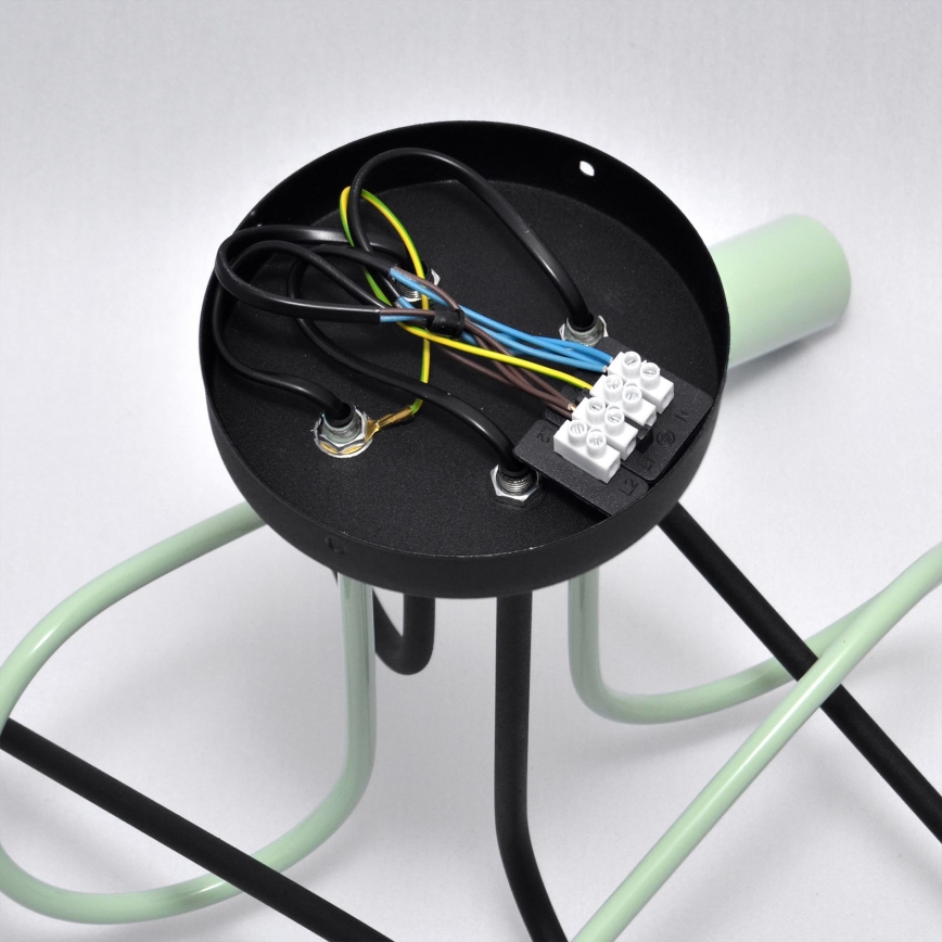Candeeiro integrado OXFORD 4xE27/15W/230V preto/verde