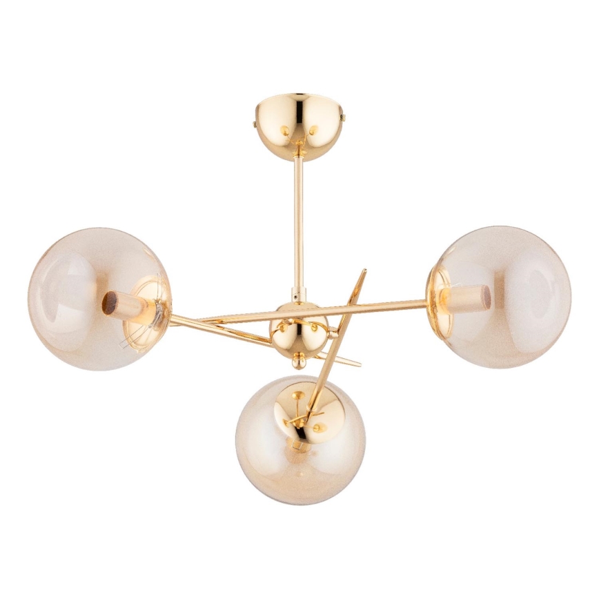 Candeeiro integrado PRIMERY 3xE14/10W/230V dourado