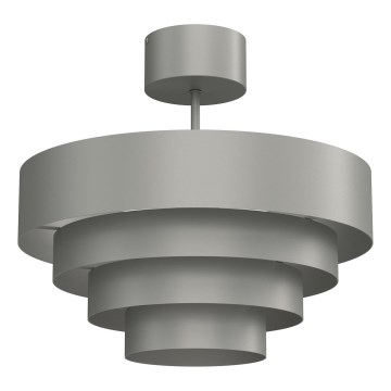 Candeeiro integrado RINGS 1xE27/15W/230V cinzento