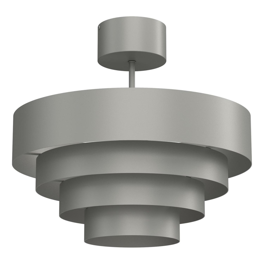 Candeeiro integrado RINGS 1xE27/15W/230V cinzento