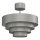 Candeeiro integrado RINGS 1xE27/15W/230V cinzento