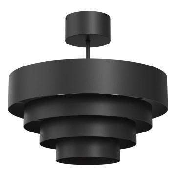 Candeeiro integrado RINGS 1xE27/15W/230V preto