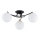 Candeeiro integrado SAVI 3xE14/10W/230V preto/dourado