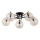 Candeeiro integrado SAVI 5xE14/10W/230V preto/dourado