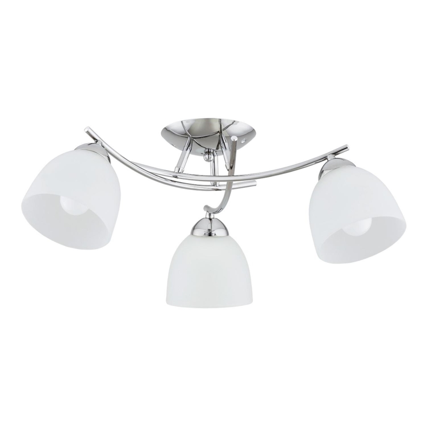 Candeeiro integrado SEVA 3xE27/15W/230V cromado brilhante