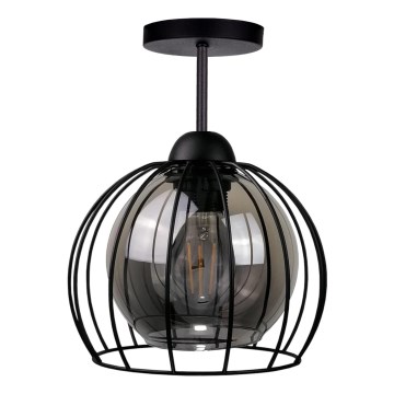 Candeeiro integrado SOLO BLACK 1xE27/60W/230V preto/fumado
