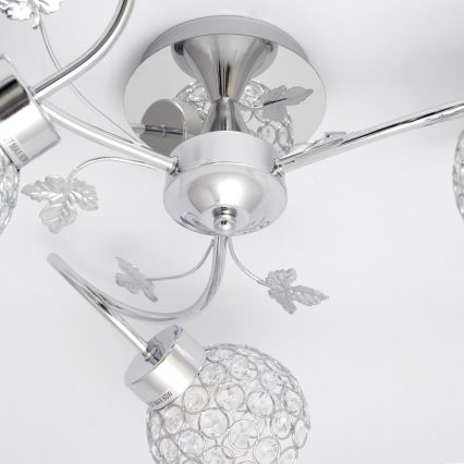 Candeeiro integrado SOPHIA 3xE27/15W/230V cromado brilhante/transparente
