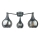 Candeeiro integrado STAR 3xE27/60W/230V preto/fumado preto