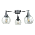Candeeiro integrado STAR 3xE27/60W/230V preto/transparente