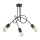 Candeeiro integrado TANGO 3xE27/15W/230V preto