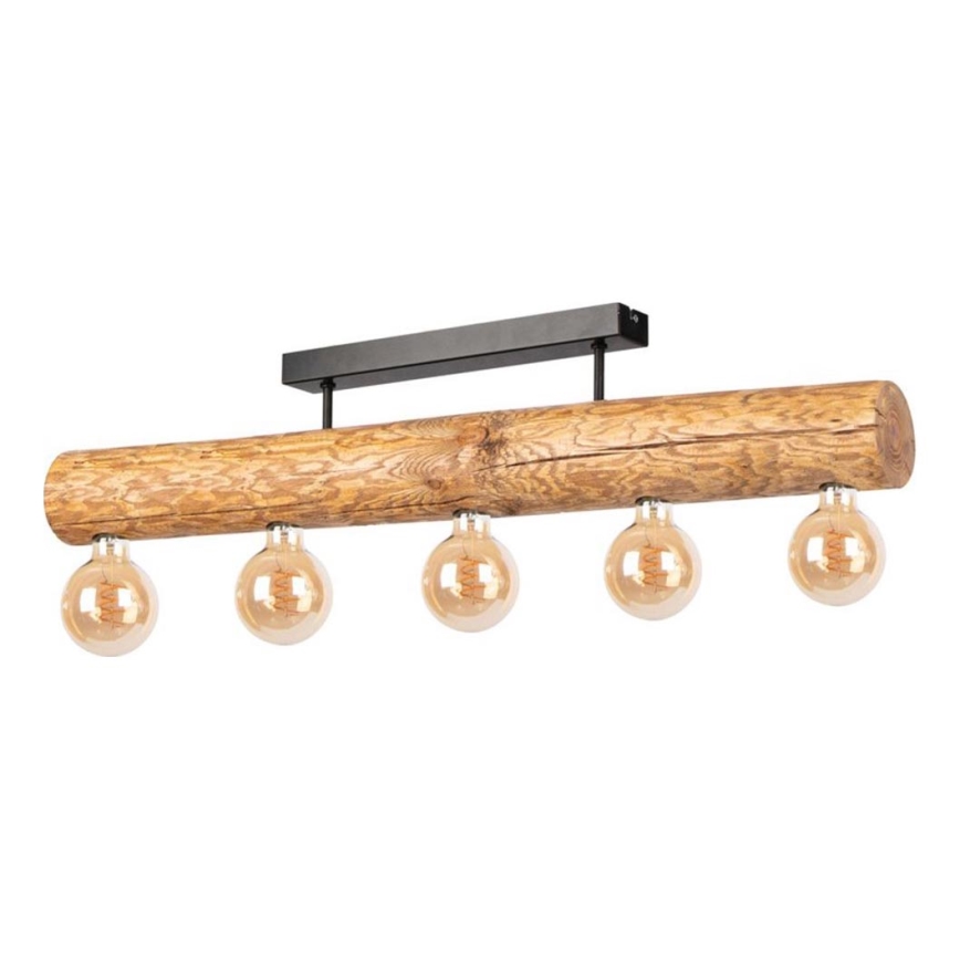 Candeeiro integrado TRABO 5xE27/60W/230V pinho