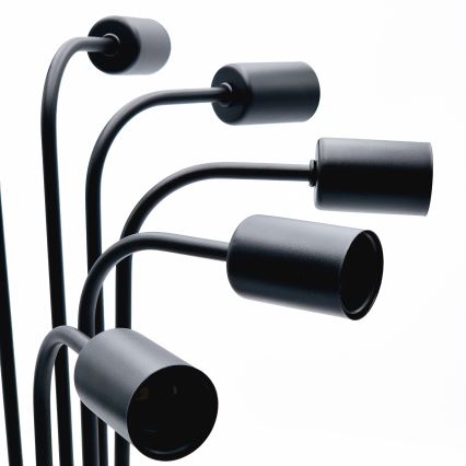 Candeeiro integrado TRINITY 10xE27/15W/230V preto