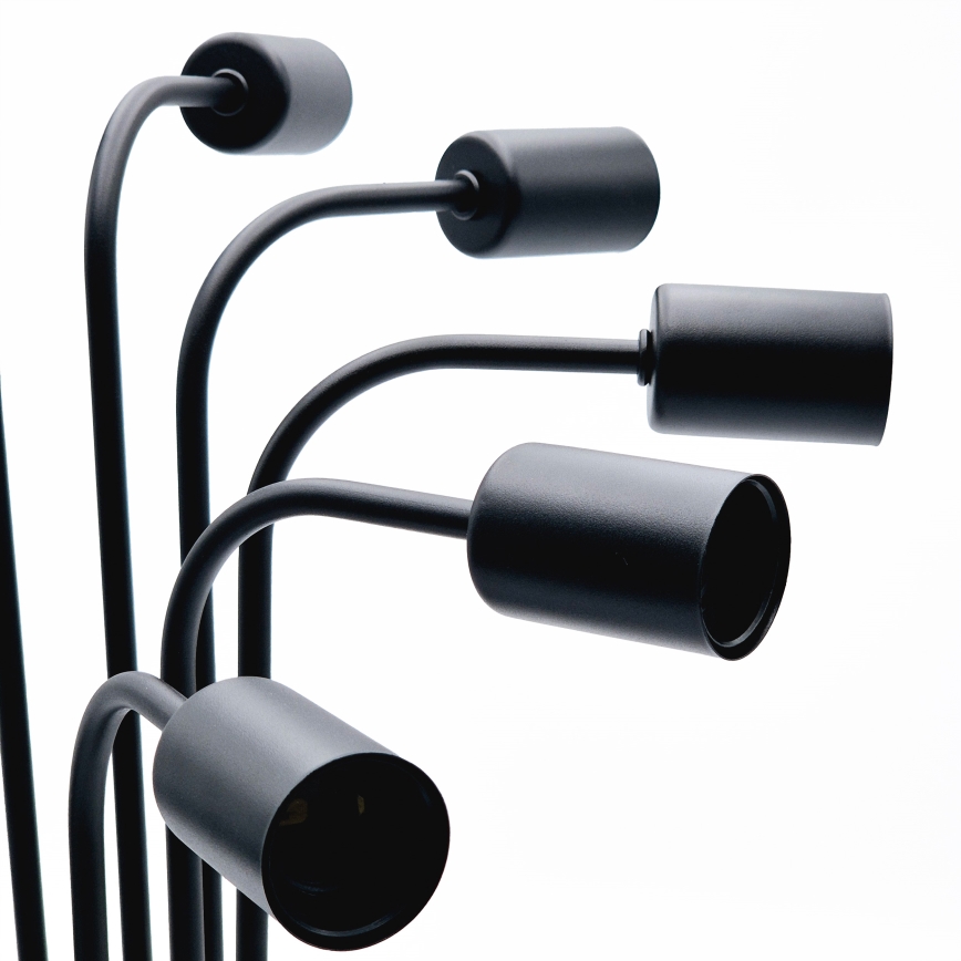 Candeeiro integrado TRINITY 10xE27/15W/230V preto
