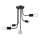 Candeeiro integrado TRINITY 5xE27/15W/230V preto