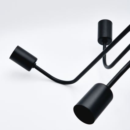 Candeeiro integrado TRINITY 5xE27/15W/230V preto