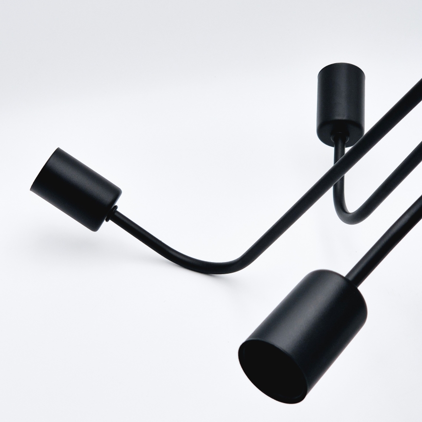 Candeeiro integrado TRINITY 5xE27/15W/230V preto