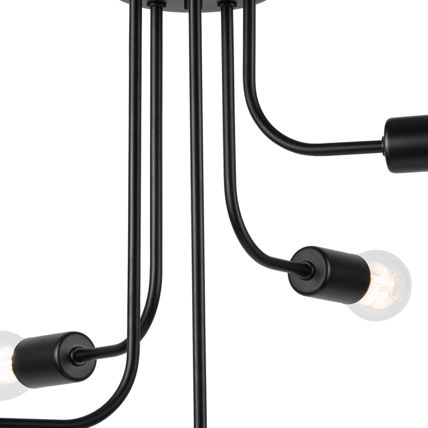 Candeeiro integrado TRINITY 5xE27/15W/230V preto