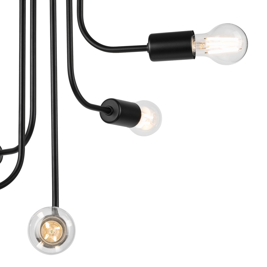Candeeiro integrado TRINITY 5xE27/15W/230V preto
