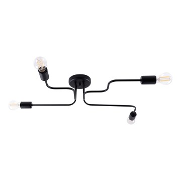 Candeeiro integrado VECTOR 4xE27/15W/230V preto
