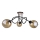 Candeeiro integrado VENUS WOOD 3xE27/60W/230V preto/fumado castanho