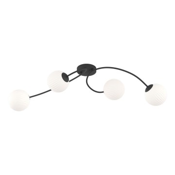 Candeeiro integrado VIBRA 4xE14/10W/230V preto/branco