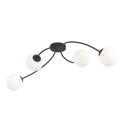 Candeeiro integrado VIBRA 4xE14/10W/230V preto/branco