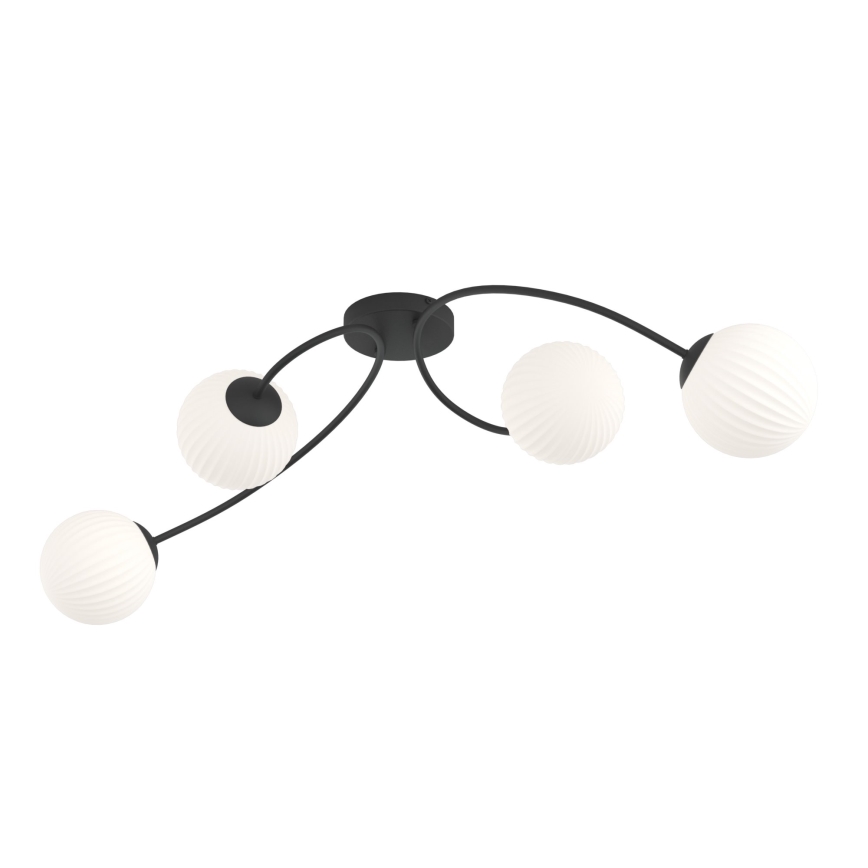 Candeeiro integrado VIBRA 4xE14/10W/230V preto/branco
