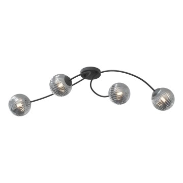 Candeeiro integrado VIBRA 4xE14/10W/230V preto/cinzento