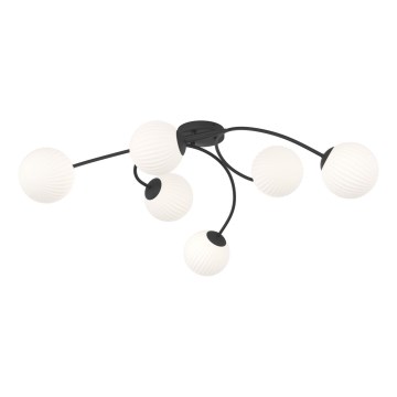 Candeeiro integrado VIBRA 6xE14/10W/230V preto/branco