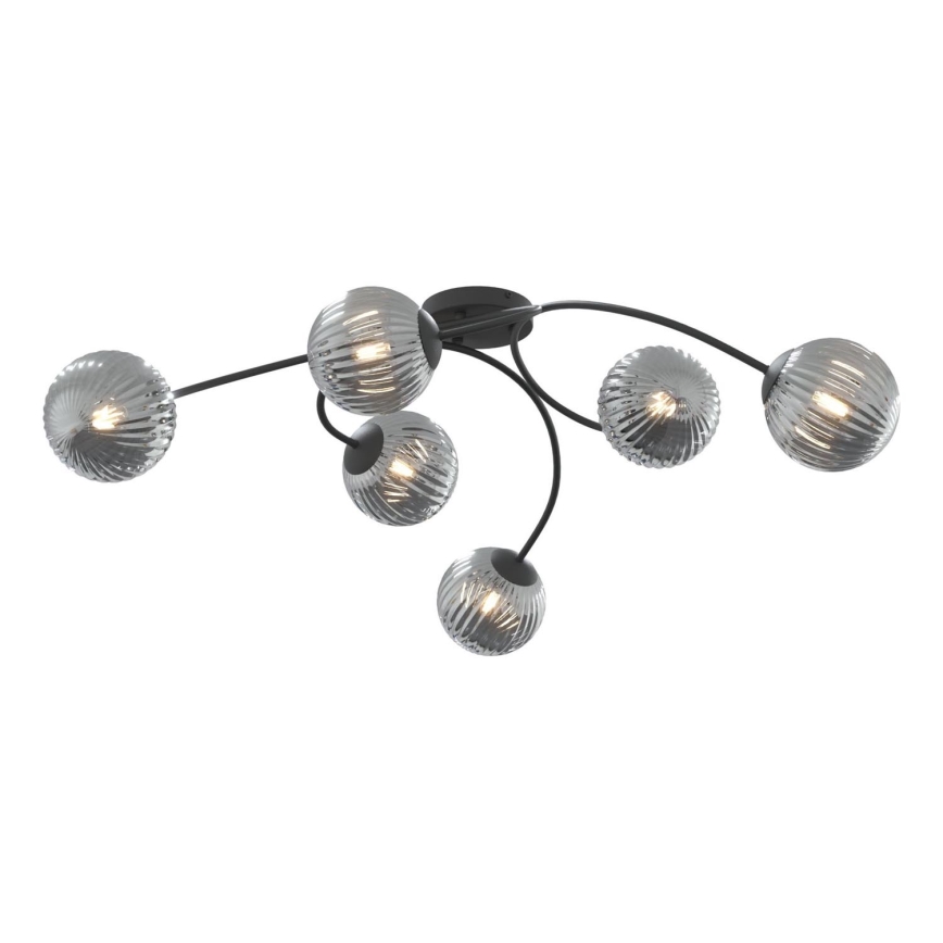 Candeeiro integrado VIBRA 6xE14/10W/230V preto/cinzento