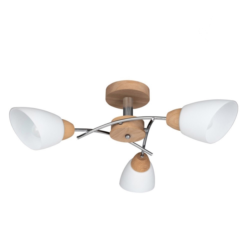 Candeeiro integrado VILETTA 3xE27/60W/230V carvalho