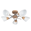 Candeeiro integrado VILETTA 5xE27/40W/230V carvalho