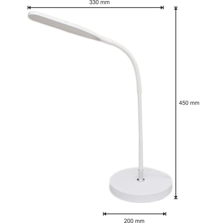 Candeeiro LED com regulação 3em1 LED/10W/230V 3000/4000/6000K CRI 90 branco