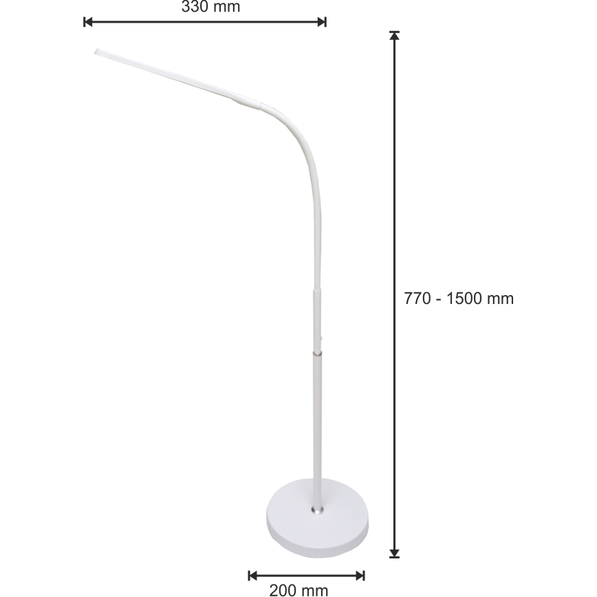 Candeeiro LED com regulação 3em1 LED/10W/230V 3000/4000/6000K CRI 90 branco