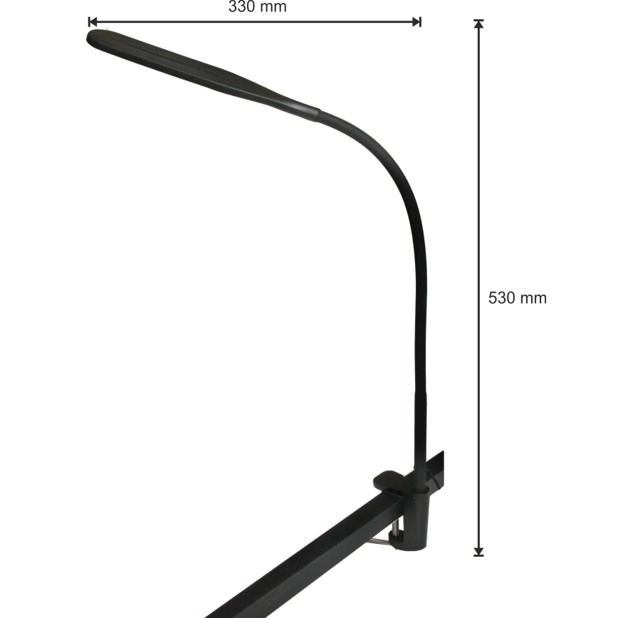 Candeeiro LED com regulação 3em1 LED/10W/230V 3000/4000/6000K CRI 90 preto