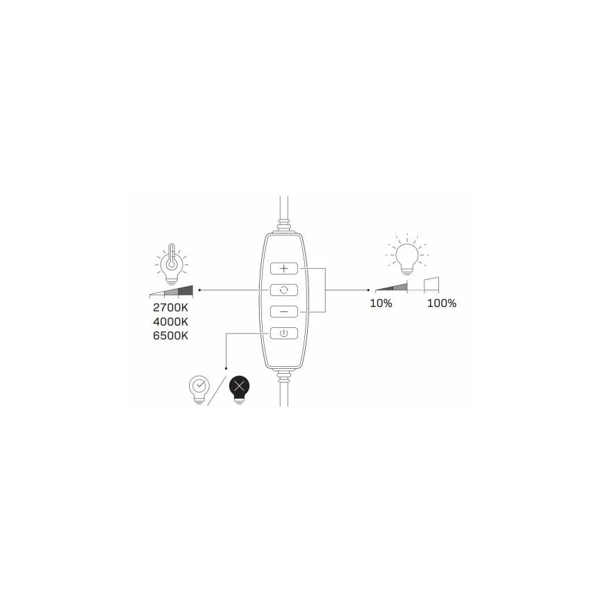 Candeeiro LED com regulação, tripé e suporte para vlogging LED/10W/5V 2700-6500K